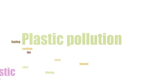 Plastic Pollution Tagcloud Animated Isolated Stock Footage 107244410