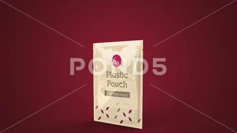 Plastic Pouch Mockup Sachet Packaging PSD Template