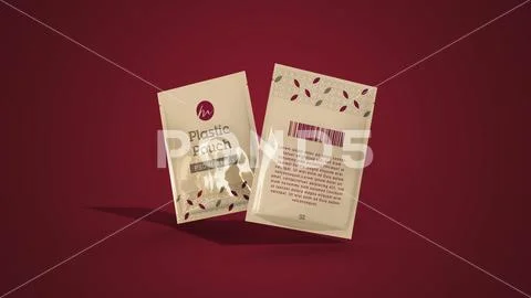 Plastic Pouch Mockup Sachet Packaging PSD Template