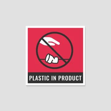 Plastic In Product. Cups for beverages. Stock Illustration