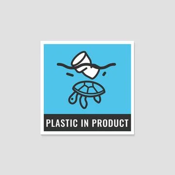 Plastic In Product. Cups for beverages. Stock Illustration