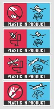 Plastic In Product. Stock Illustration