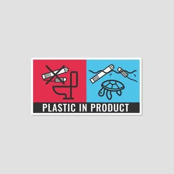 Plastic In Product. Tampon. Stock Illustration