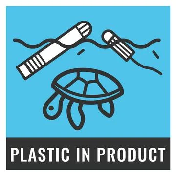 Plastic In Product. Tampon. Stock Illustration