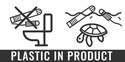 Plastic In Product. Tampon. Stock Illustration