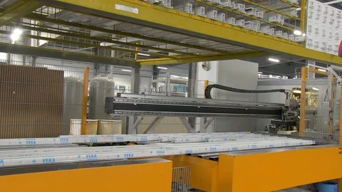 Plastic profile cutting Stock Footage 103373257