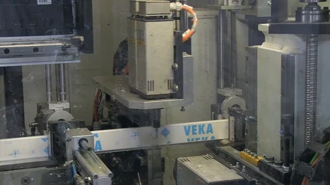 Plastic profile processing Stock Footage 103373231