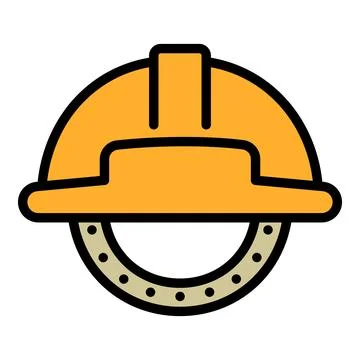 Plastic protect helmet icon, outline style Stock Illustration