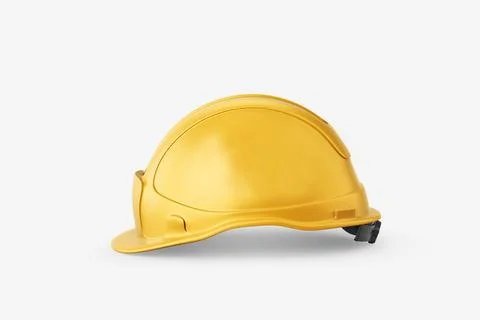 Plastic protective helmet highlighted on a white background Stock Illustration
