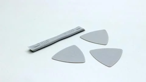Plastic pry tools isolated on white background Stock Photos