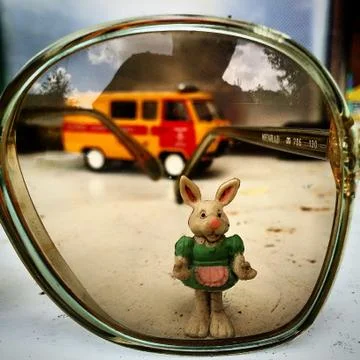 Plastic Rabbit toy Stock Photos
