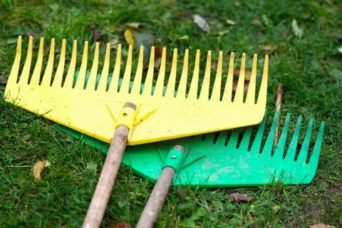 Plastic rake Stock Photos