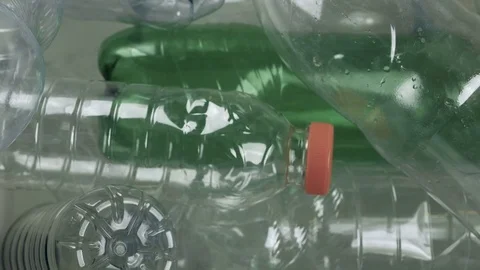Plastic Recycle Bottles, tracking shot Stock-Footage 80640921