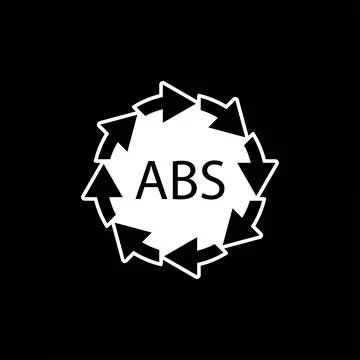 Plastic recycle symbol ABS 9 vector icon. Plastic recycling code ABS. Stock Illustration