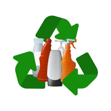 The plastic recycle symbols set vector illustration. Stock Illustration