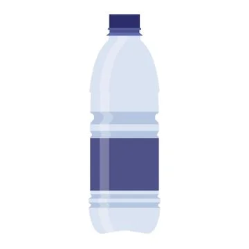 Plastic recycled blue water bottle Stock Illustration