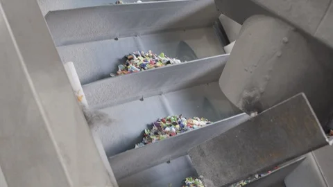 Plastic recycling factory Stock Footage 118757924