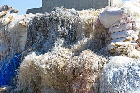 Plastic recycling plant Stock Photos
