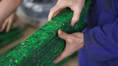 Plastic recycling process Stock Footage 111962019