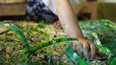 Plastic recycling process Video stock 111965137