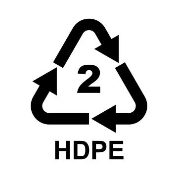 Plastic Recycling Symbol Class 2 HDPE Stock Illustration