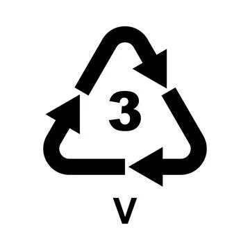Plastic Recycling Symbol Class 3 V Stock Illustration