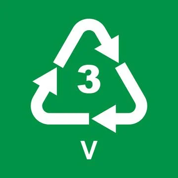 Plastic Recycling Symbol Class 3 V Stock Illustration