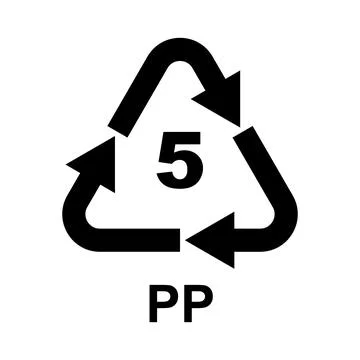 Plastic Recycling Symbol Class 5 PP Stock Illustration