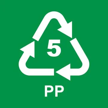 Plastic Recycling Symbol Class 5 PP Stock Illustration