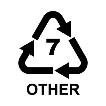 Plastic Recycling Symbol Class 7 Other Stock Illustration