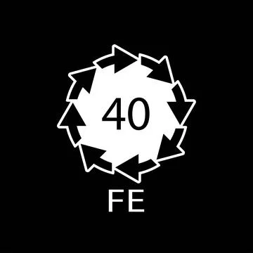 Plastic recycling symbol FE 40, Wrapping Plastic. Vector Illustration 스톡 일러스트