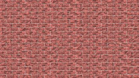 Plastic red brick wall Illustrazione stock