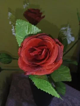 Plastic red roses Stock Photos