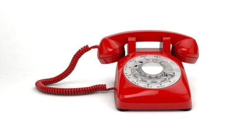Plastic Red Telephone Illustrazione stock