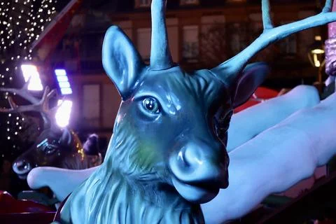 Plastic reindeer head Stock Photos
