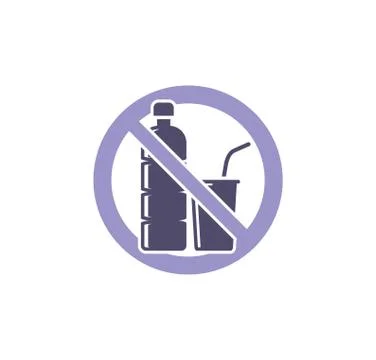 Plastic related icon on background for graphic and web design. Simple Illustrazione stock