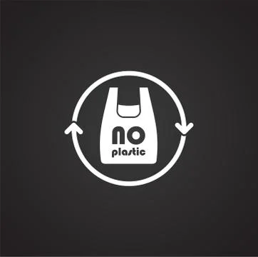 Plastic related icon on background for graphic and web design. Simple Stock-Illustration