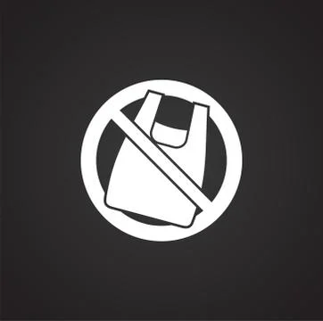 Plastic related icon on background for graphic and web design. Simple Illustrazione stock