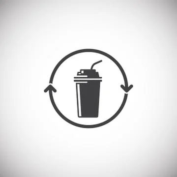 Plastic related icon on background for graphic and web design. Simple 스톡 일러스트