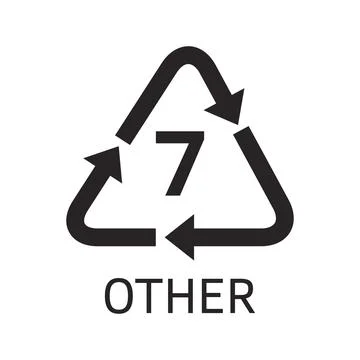 Plastic resin code. Icon of other. 库存插图