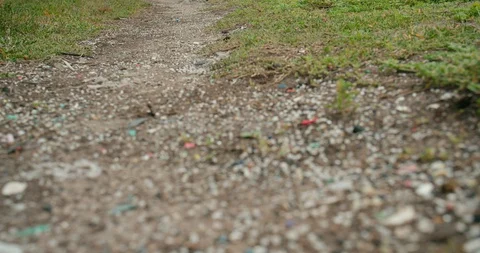 Plastic Resin Pellets Litter. also known as Nurdles 스톡 동영상 127608924