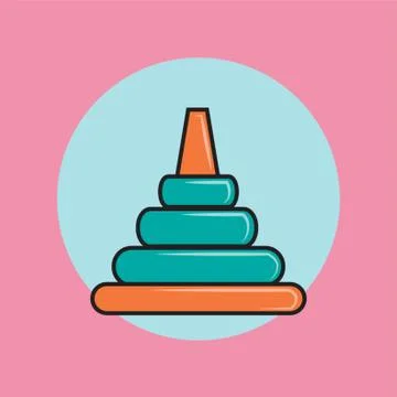 Plastic Ring Toy Stock Illustration