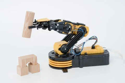 Plastic robot arm model Stock-Fotos