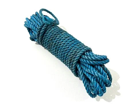 Plastic rope isolated on white background Stock Photos