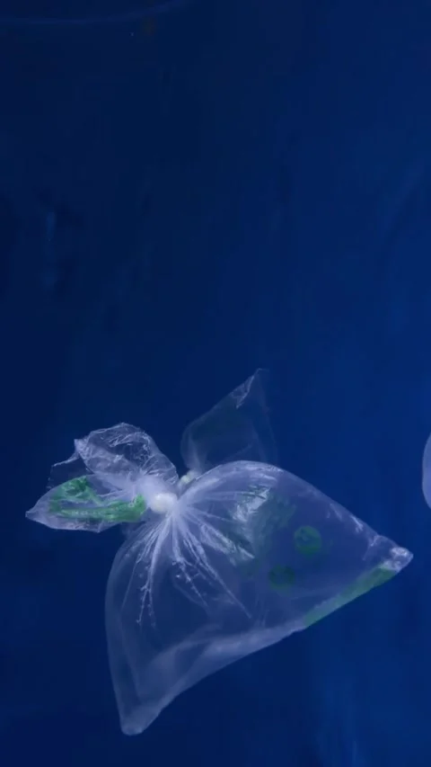 Plastic rubbish pollution in ocean. Stock Footage 292341770