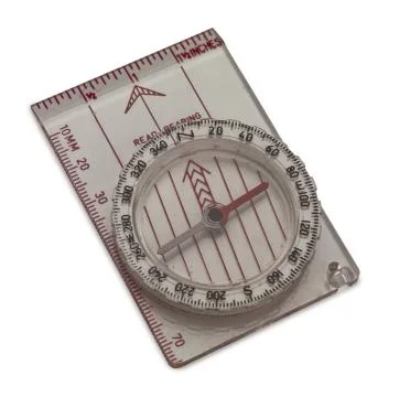 Plastic ruler with compass Stock Photos