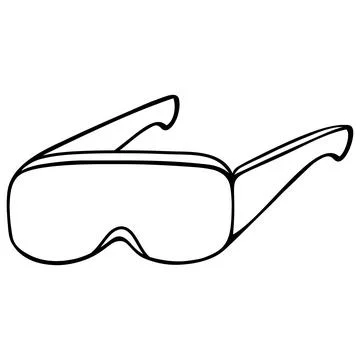 Plastic safety glasses. Vector illustration. Stock Illustration
