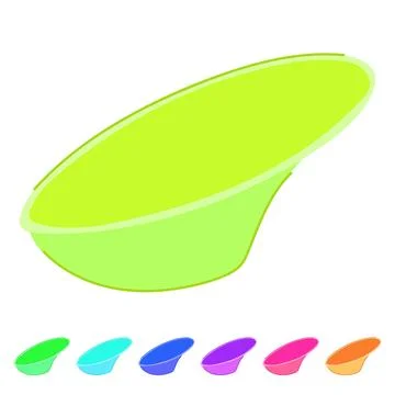 Plastic sauce dipping bowl vector cartoon graphic Stock Illustration