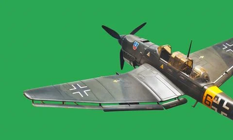A plastic scale model of a German Junkers JU 87 Stuka dive bomber Stock Photos