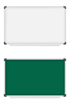 Plastic school board for writing marker and chalk vector illustration Stock Illustration